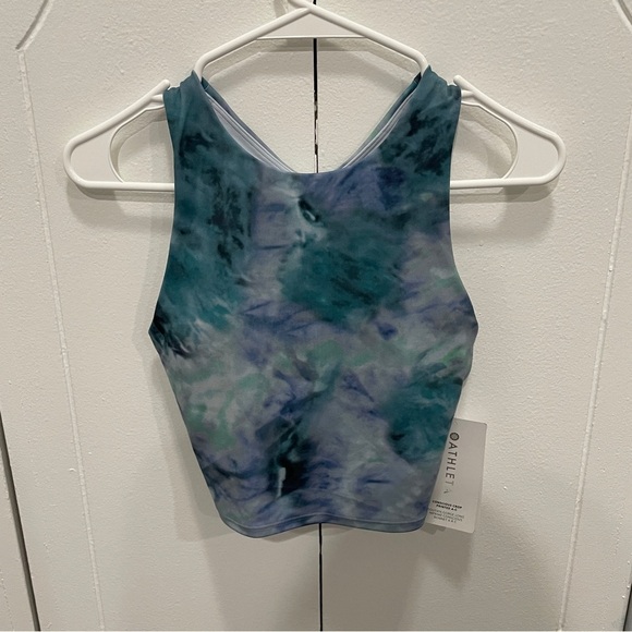NWT Athleta Blue Tie Dye Conscious Crop Printed A - C - Picture 4 of 16